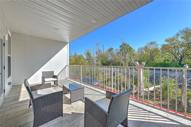 balcony featuring outdoor lounge area