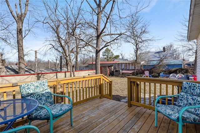 view of wooden terrace