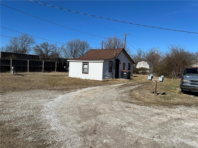 view of side of property