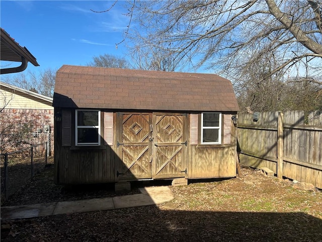 view of outdoor structure