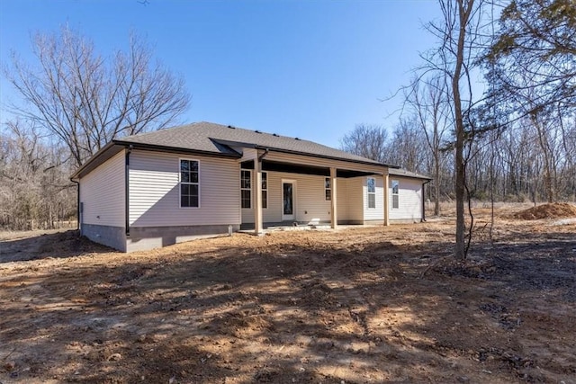 view of rear view of property