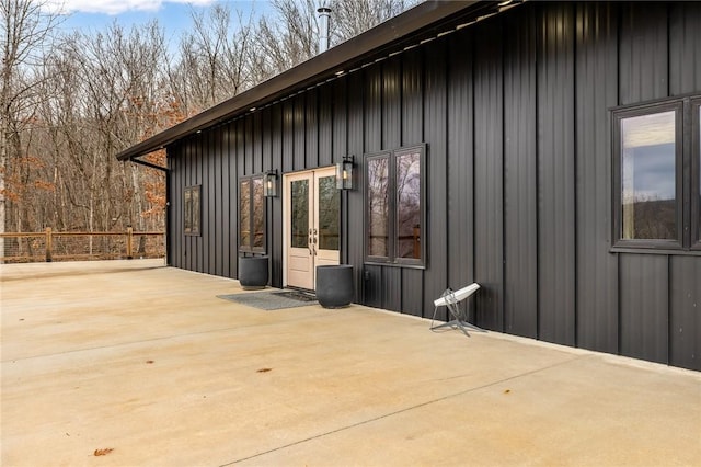 exterior space with french doors