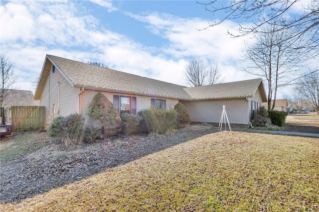 view of home's exterior with a yard