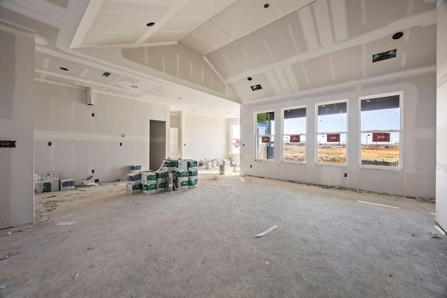 interior space with vaulted ceiling