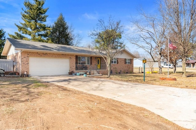 ranch-style home with a garage