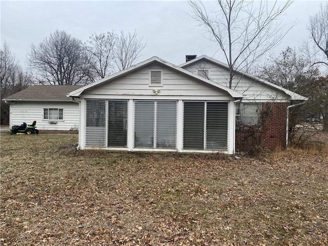 exterior space with a sunroom