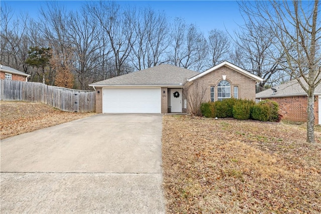 ranch-style house with a garage