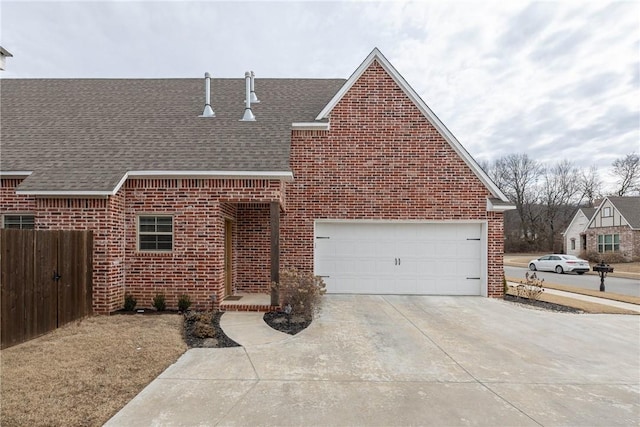 view of front facade with a garage