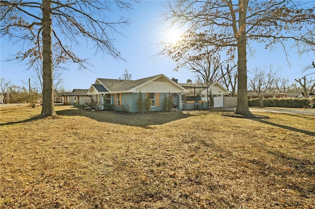 exterior space with a yard