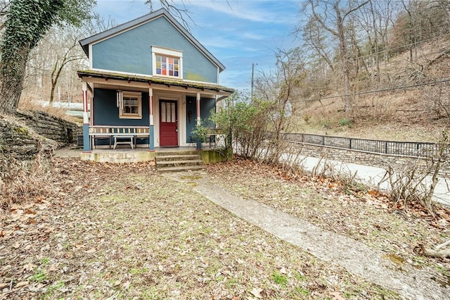 view of front facade with a porch