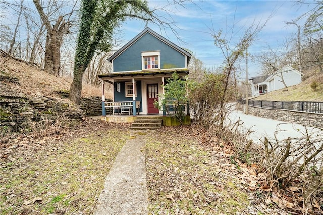 view of front of home with a porch