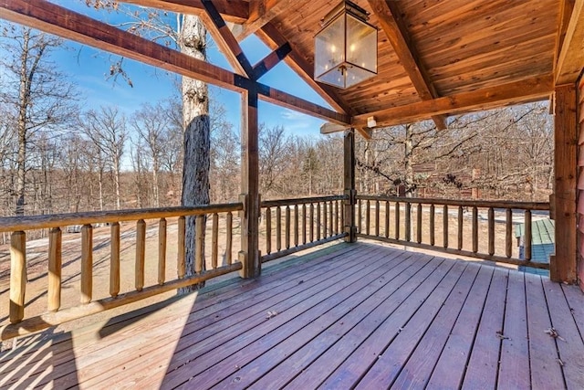 17575 Pear Blossom Dr, Gentry, AR 72734 - deck with view of scattered trees