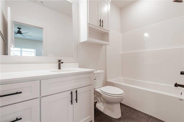 1200 Carrara St, Tontitown, AR 72762 - bathroom with toilet, tile patterned flooring, vanity, and bathing tub / shower combination
