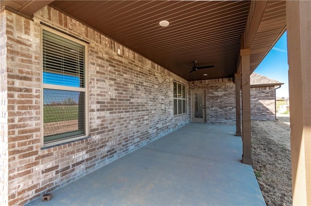 1200 Carrara St, Tontitown, AR 72762 - view of patio featuring a ceiling fan