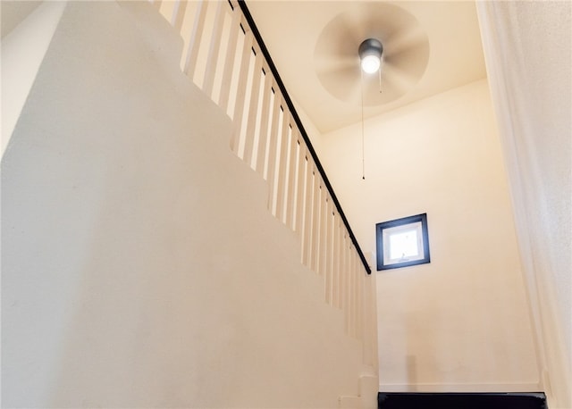 10624 W High Meadows Dr, Rogers, AR 72756 - stairs with ceiling fan