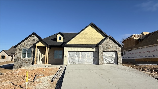 view of front of home featuring a garage