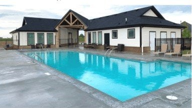 view of pool featuring a patio area