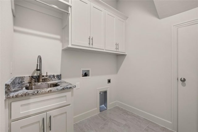 1808 Charles St, Pea Ridge, AR 72751 - washroom featuring electric dryer hookup, cabinet space, and washer hookup
