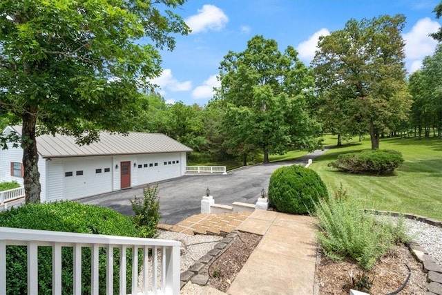 exterior space with a lawn