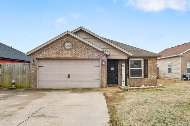 view of front of home featuring a garage