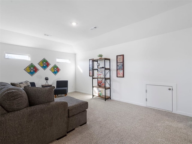 view of carpeted living room