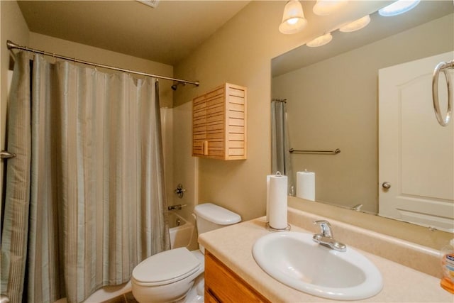 13 Smart Ln, Bella Vista, AR 72715 - bathroom featuring vanity, shower / tub combo, and toilet