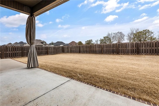 view of yard with a patio