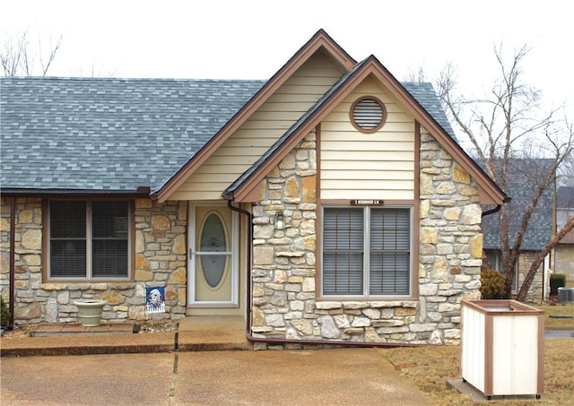 view of tudor home