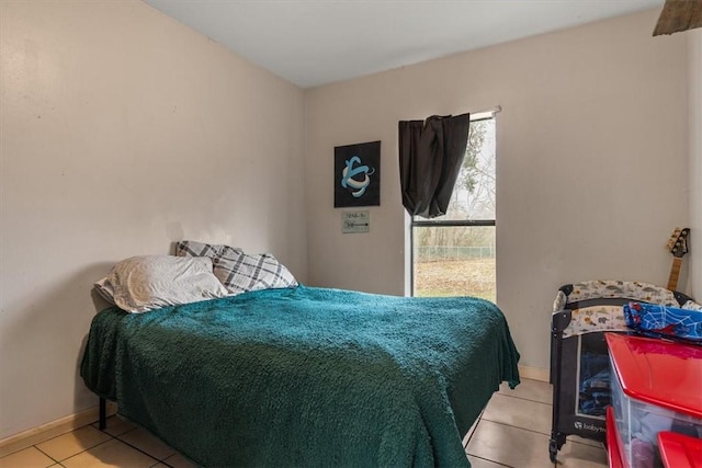 view of tiled bedroom