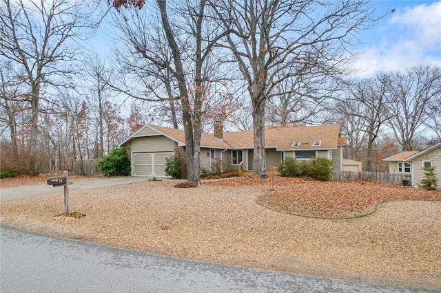 ranch-style house with a garage