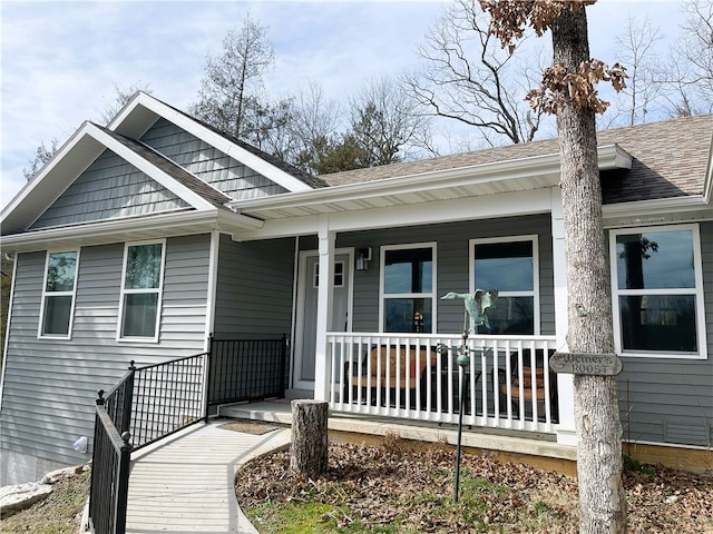 view of front facade featuring a porch