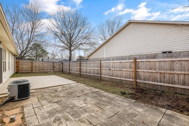 view of patio with central AC