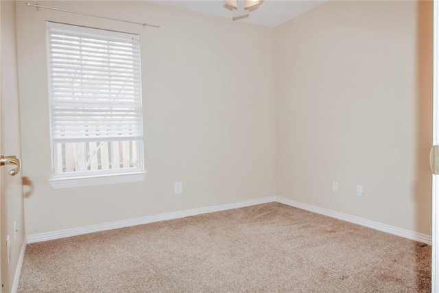 view of carpeted spare room