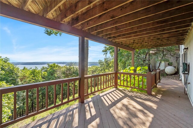 21330 Ridgeview Dr, Garfield, AR 72732 - deck featuring a water view