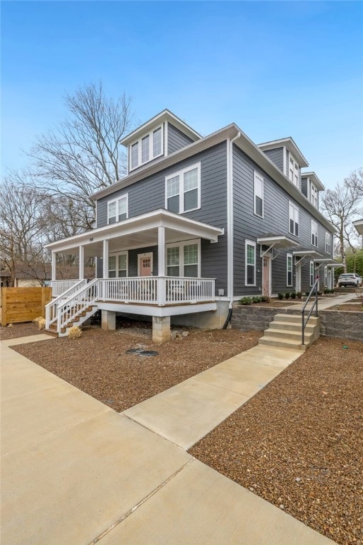 view of front of home with a porch