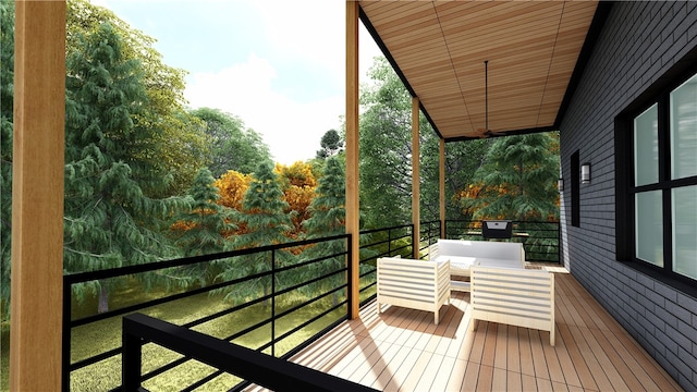 balcony with outdoor lounge area