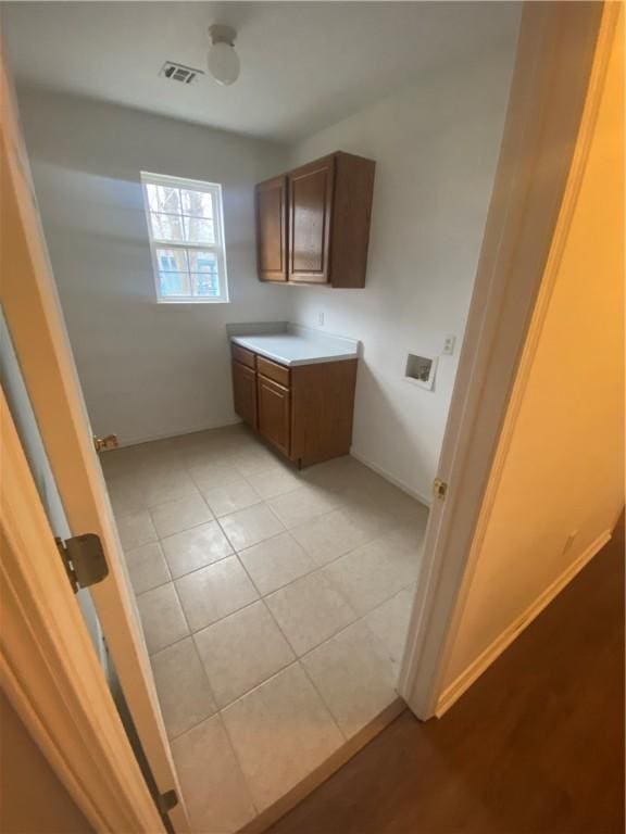 bathroom with light tile patterned floors