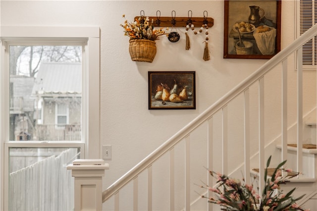 view of stairway