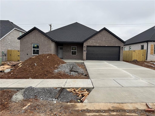 view of front of home featuring a garage