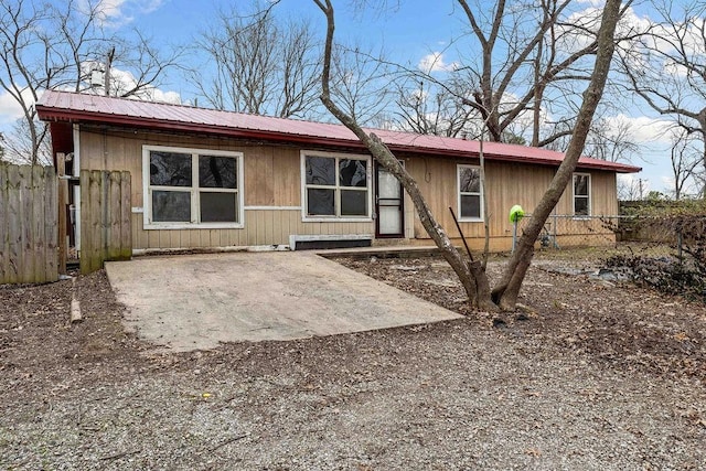 view of front of house with a patio area