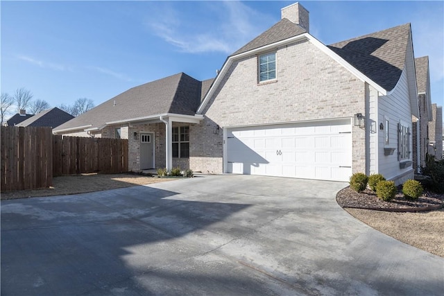 view of front of home featuring a garage