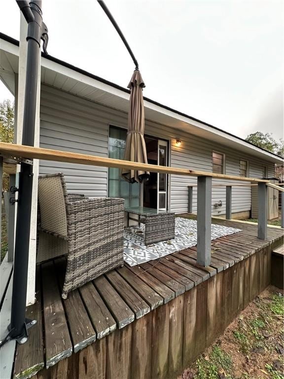 view of wooden terrace