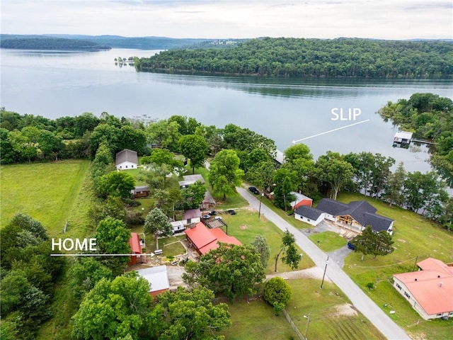 19724 Waldon Rd, Rogers, AR 72756 - aerial view of a large body of water and a heavily wooded area