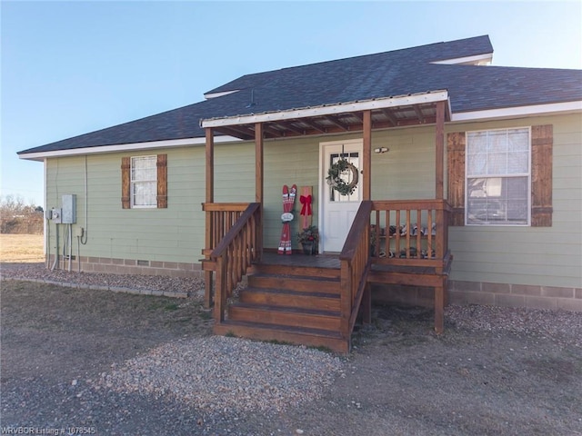 view of front of house featuring covered porch