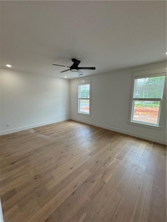 4750 Cowboy St, Springdale, AR 72762 - spare room featuring light wood finished floors, ceiling fan, and recessed lighting