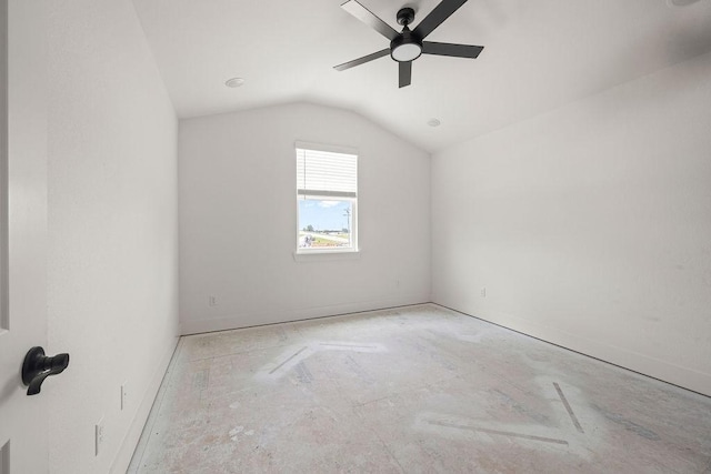 4750 Cowboy St, Springdale, AR 72762 - unfurnished room featuring ceiling fan and vaulted ceiling