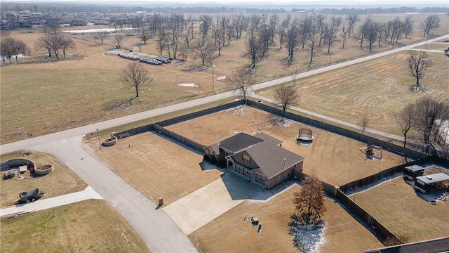 bird's eye view featuring a rural view