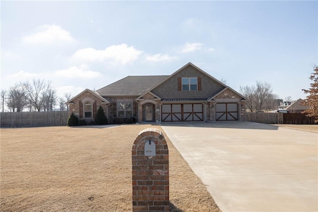 view of front of house featuring a garage