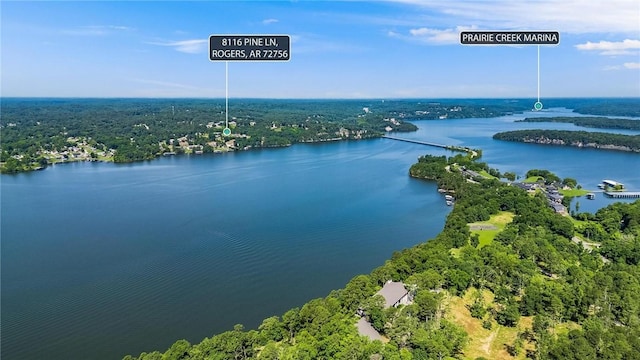 8116 Pine Ln, Rogers, AR 72756 - aerial view of a nearby body of water