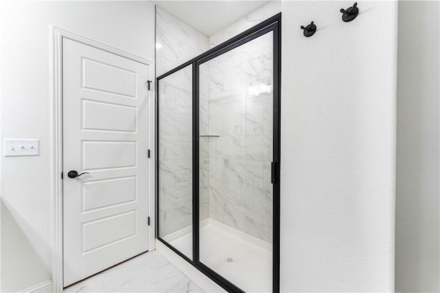 bathroom featuring walk in shower